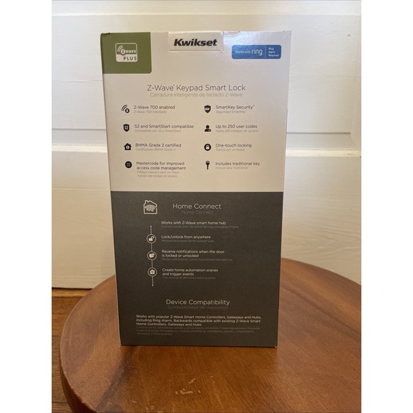 Kwikset Home Connect 620 SmartKey Keypad Zwave Smart Lock Venetian Bronze Ring - Picture 8 of 16